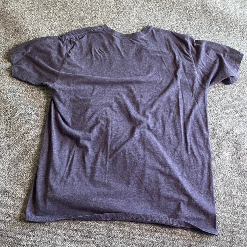 Champion Vapor Cotton Mens 2XL Heather Navy Blue Short Sleeve T-Shirt Activewear - Picture 6 of 7